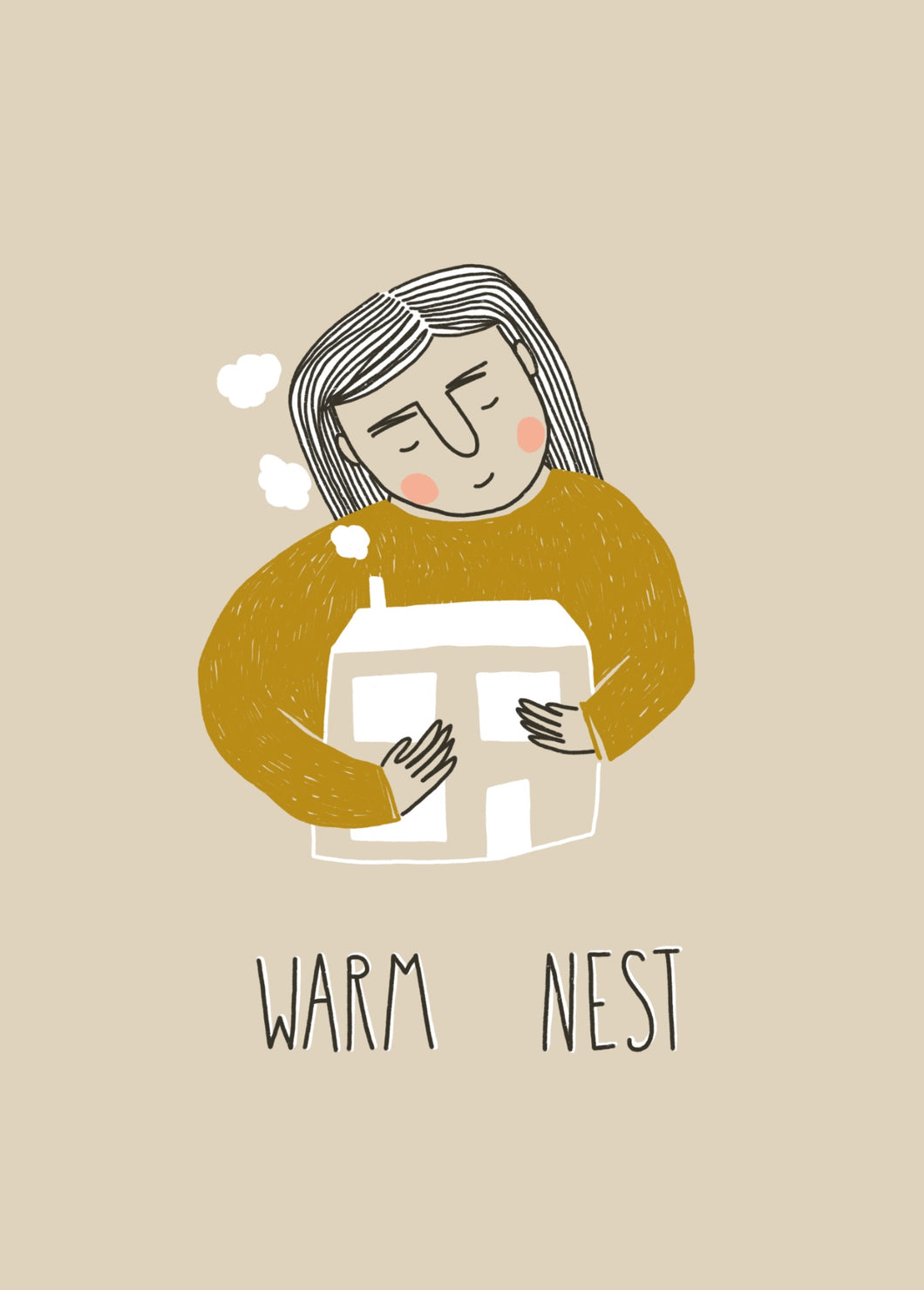 Wenskaart 'Warm Nest'